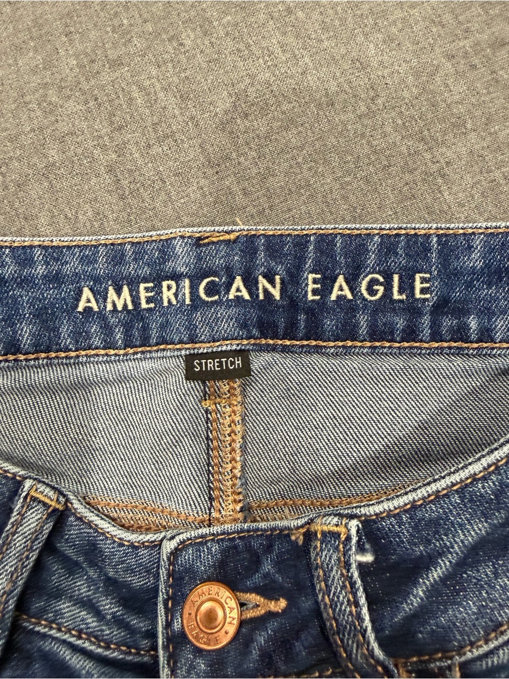American Eagle Outfitters Distressed Medium Blue Boyfriend Jeans - Picture 3 of 9